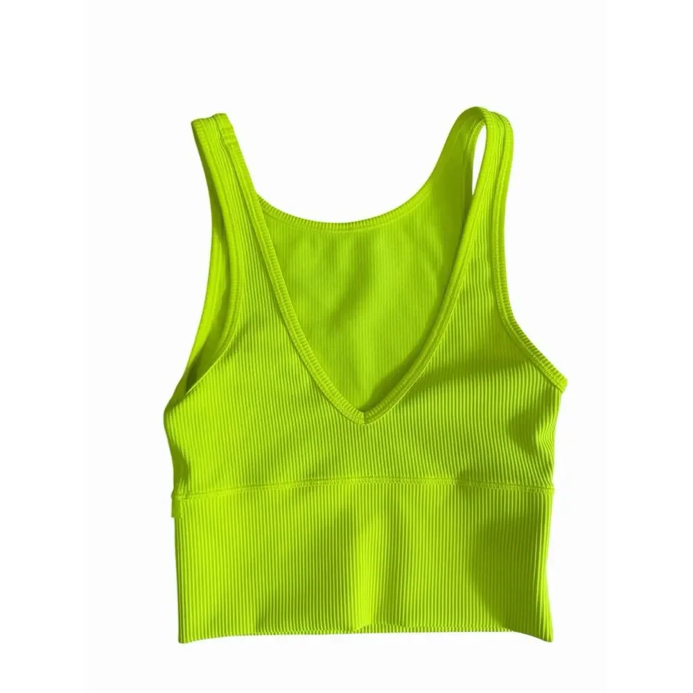 Lululemon Power Pivot Ribbed Reversible Tank Top Electric Lemon 4 - Picture 5 of 8
